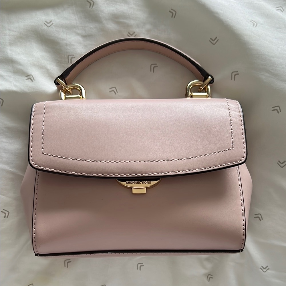 Michael Kors Pink Satchel with Gold Accents